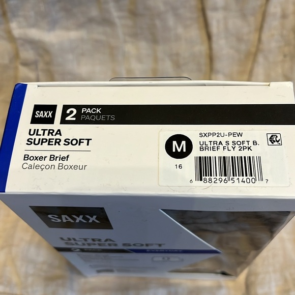 Saxx Ultra Super Soft (2 Pack) Comfort Blend Boxer Brief Brief (Med) - Picture 5 of 7
